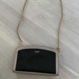 Kate Spade New York margaux small convertible crossbody bag in black/warm taupe
